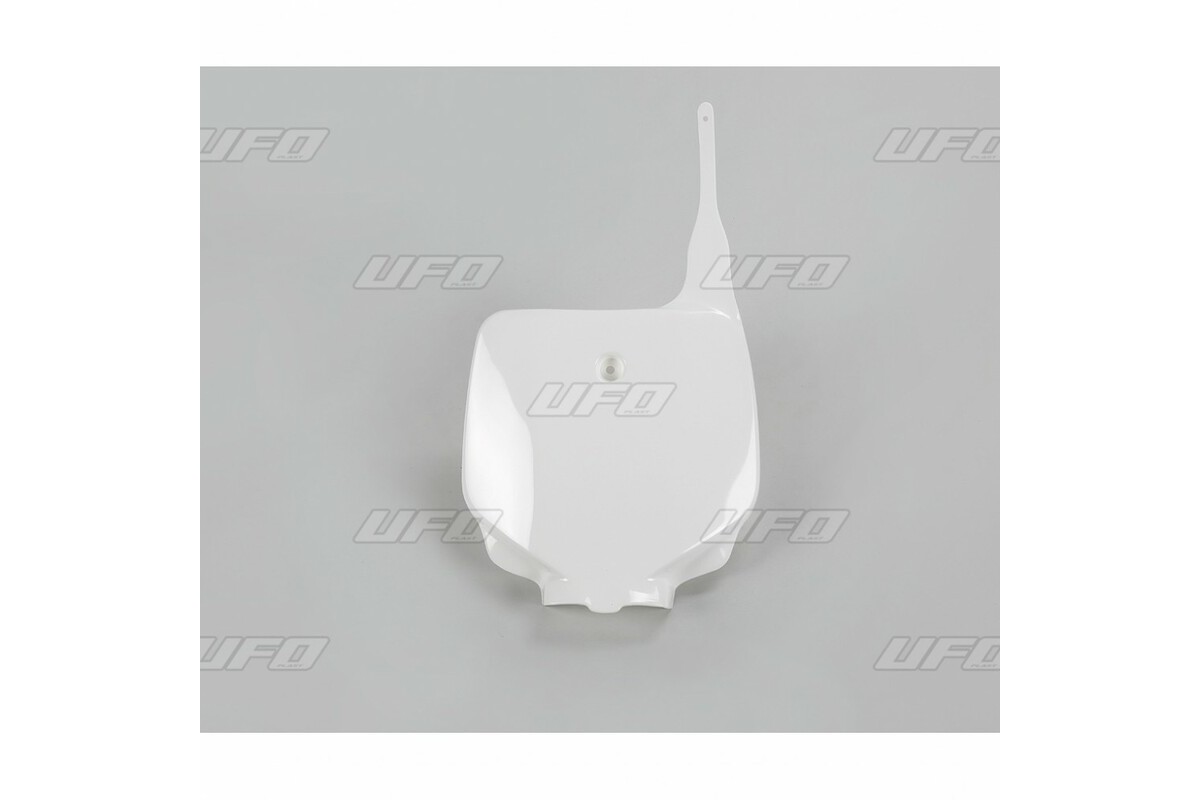 Plaque numéro frontale UFO blanc Kawasaki