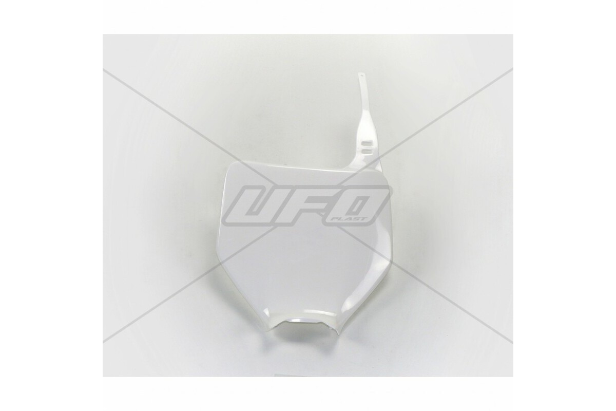 Plaque numéro frontale UFO blanc Kawasaki KX125/250