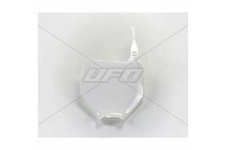 Plaque numéro frontale UFO blanc Kawasaki KX125/250