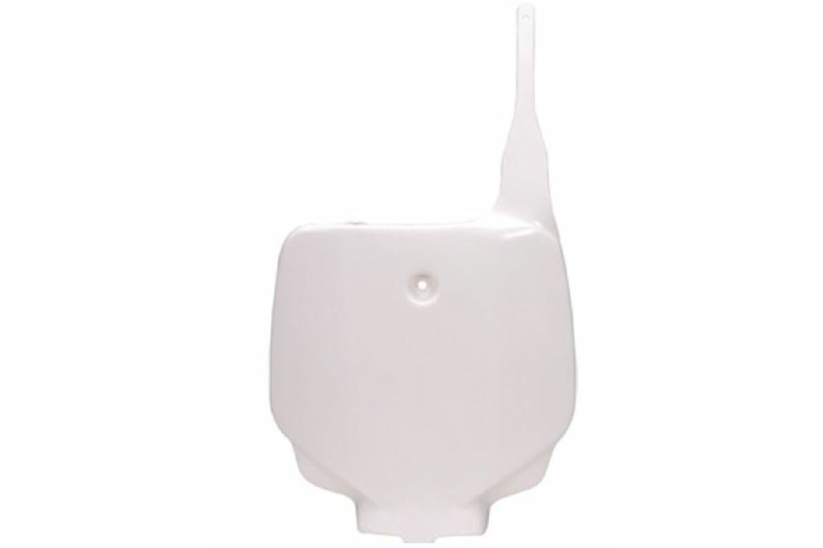 Plaque numéro frontale UFO blanc Kawasaki KX85