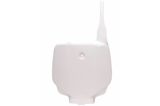 Plaque numéro frontale UFO blanc Kawasaki KX85