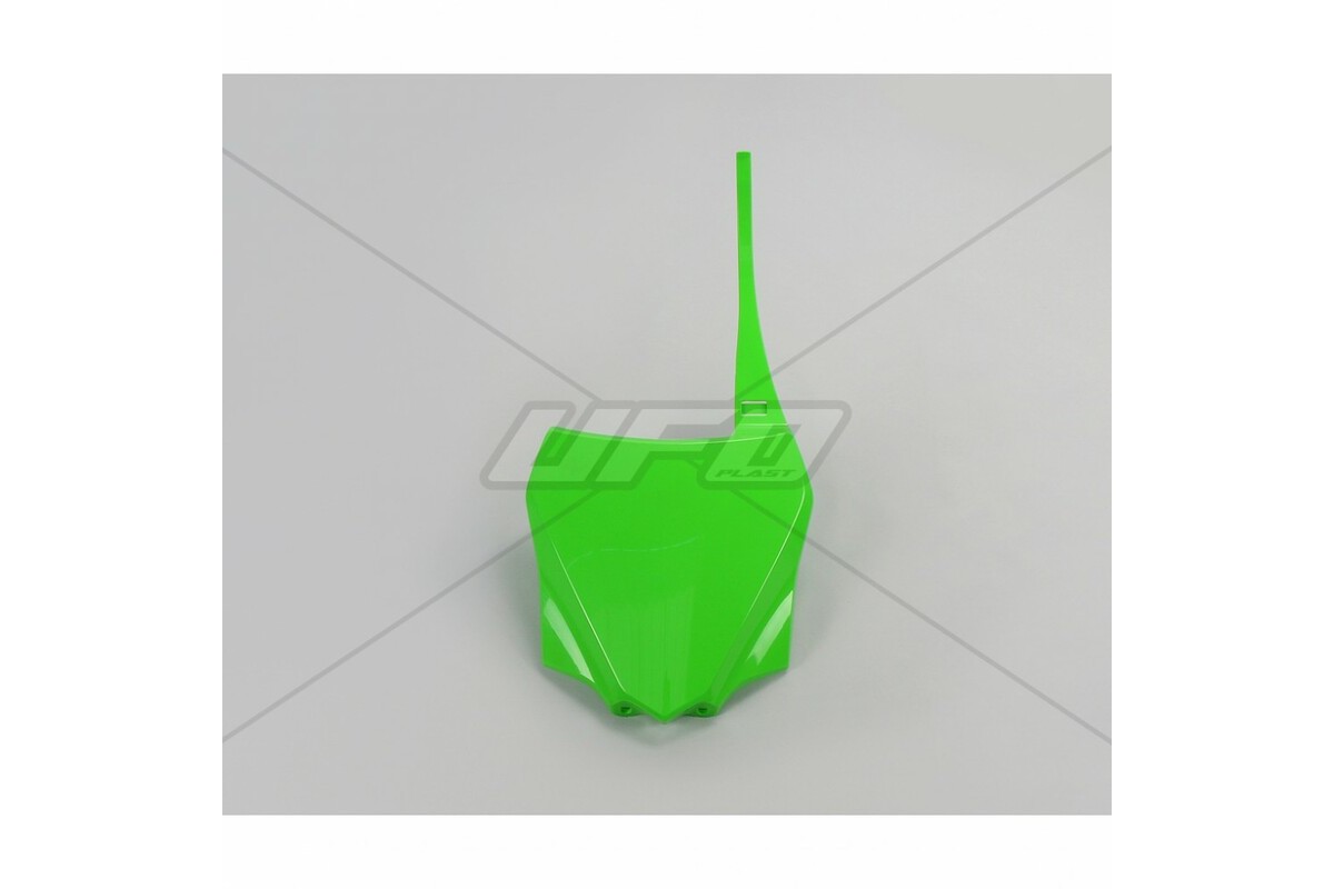 Plaque numéro frontale UFO vert Kawasaki KX85