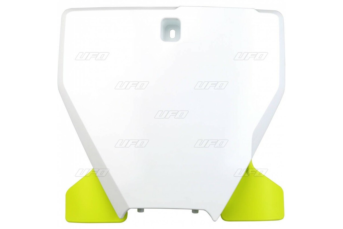 Plaque numéro frontale UFO blanc/jaune Husqvarna TC/FC