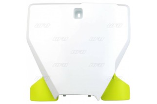 Plaque numéro frontale UFO blanc/jaune Husqvarna TC/FC