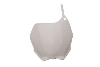 Plaque numéro frontale UFO blanc Yamaha