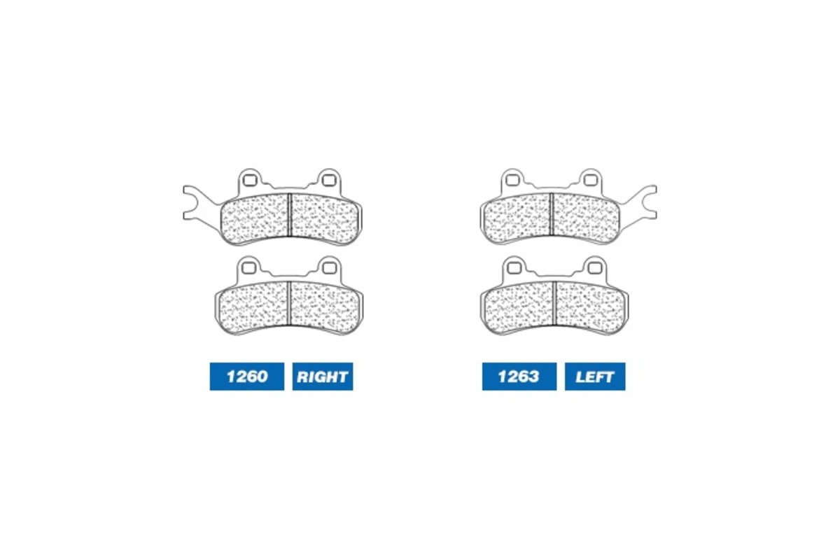 Plaquettes de frein CL BRAKES Quad métal fritté - 1263ATV1 Plaquettes de frein CL BRAKES Quad métal fritté - 1263ATV1