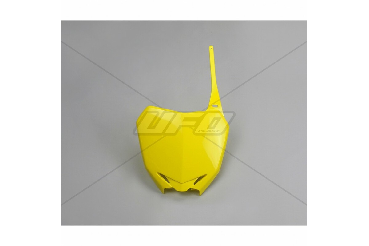 Plaque numéro frontale UFO jaune Suzuki RM85