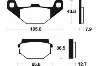 Plaquettes de frein TECNIUM Scooter organique - ME245