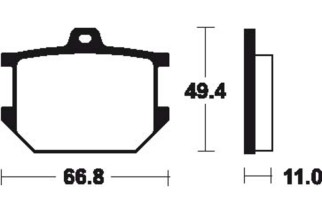 Plaquettes de frein TECNIUM route organique - MA7