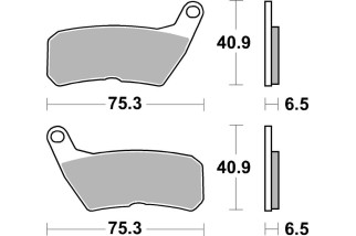 Plaquettes de frein TECNIUM route organique - MA428
