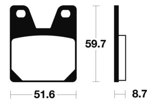 Plaquettes de frein TECNIUM Performance métal fritté - MR233