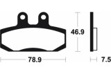 Plaquettes de frein TECNIUM Scooter organique - ME196