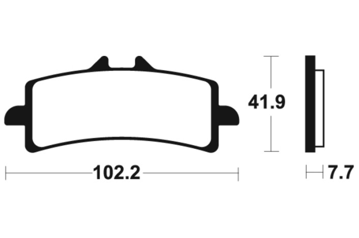 Plaquettes de frein TECNIUM métal fritté - MTR341