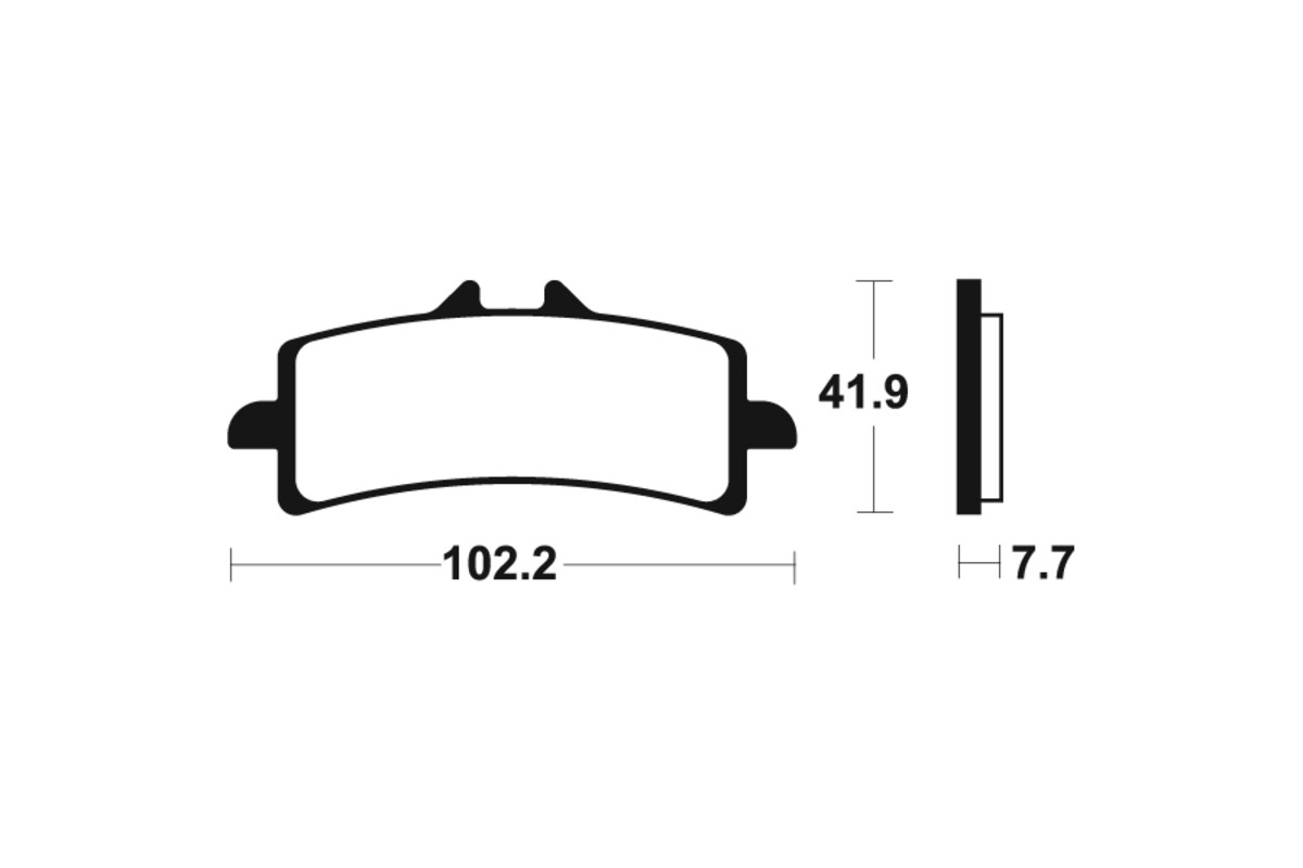 Plaquettes de frein TECNIUM métal fritté - MTR341