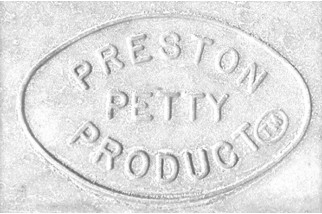 Plaque numéro frontale PRESTON PETTY ovale blanc