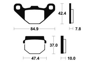 Plaquettes de frein TECNIUM Scooter organique - ME48