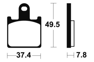 Plaquettes de frein TECNIUM Racing métal fritté carbone - MCR338