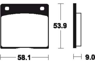 Plaquettes de frein TECNIUM route organique - MA12