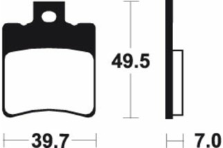 Plaquettes de frein TECNIUM Scooter organique - ME225