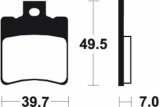 Plaquettes de frein TECNIUM Scooter organique - ME225