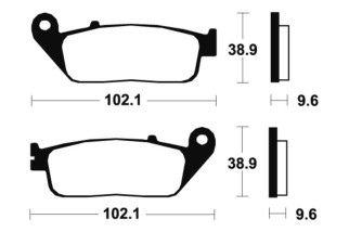 Plaquettes de frein TECNIUM Performance métal fritté - MF200