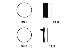 Plaquettes de frein TECNIUM route organique - MA25