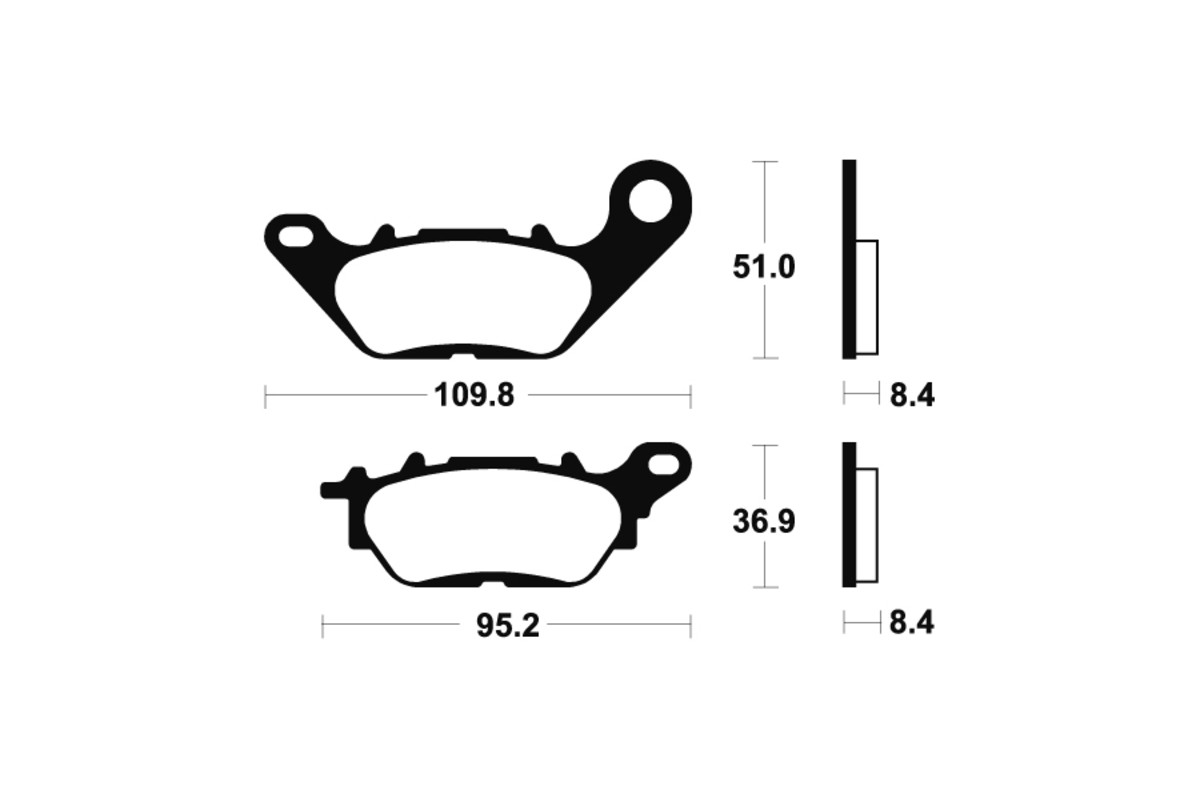 Plaquettes de frein TECNIUM Scooter organique - ME358