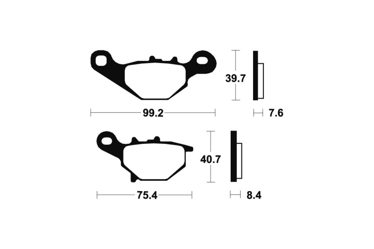 Plaquettes de frein TECNIUM Scooter organique - ME202