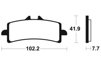 Plaquettes de frein TECNIUM Racing métal fritté carbone - MCR341