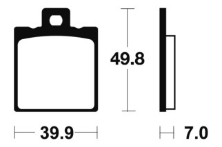 Plaquettes de frein TECNIUM route organique - MA237