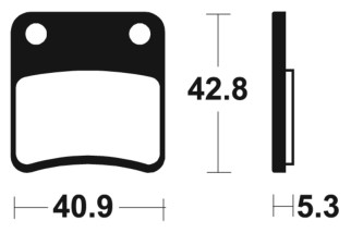 Plaquettes de frein TECNIUM route organique - MA379