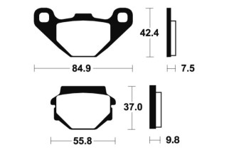 Plaquettes de frein TECNIUM MX/Quad métal fritté - MO46