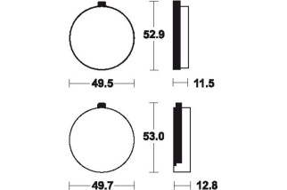 Plaquettes de frein TECNIUM route organique - MA15