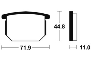 Plaquettes de frein TECNIUM route organique - MA34