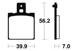 Plaquettes de frein TECNIUM Scooter organique - ME19