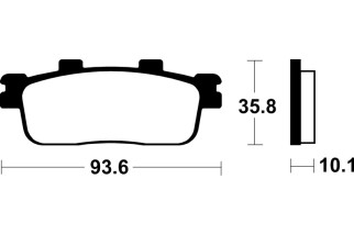 Plaquettes de frein TECNIUM Maxi Scooter métal fritté - MSS347