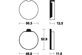 Plaquettes de frein TECNIUM route organique - MA11