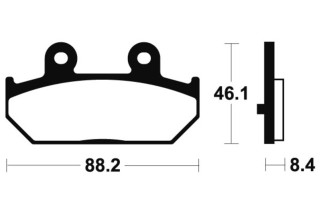 Plaquettes de frein TECNIUM Maxi Scooter métal fritté - MSS304