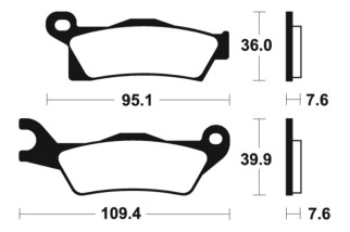 Plaquettes de frein TECNIUM MX/Quad métal fritté - MO410