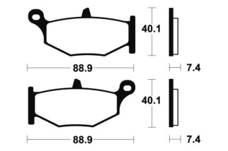 Plaquettes de frein TECNIUM Performance métal fritté - MR333