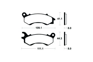 Plaquettes de frein TECNIUM Scooter organique - ME373