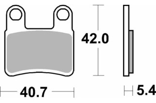 Plaquettes de frein TECNIUM route organique - MA421