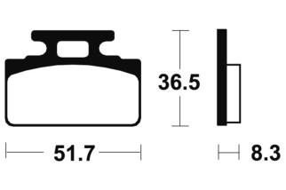 Plaquettes de frein TECNIUM route organique - MA118