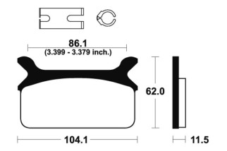 Plaquettes de frein TECNIUM Performance métal fritté - MR168