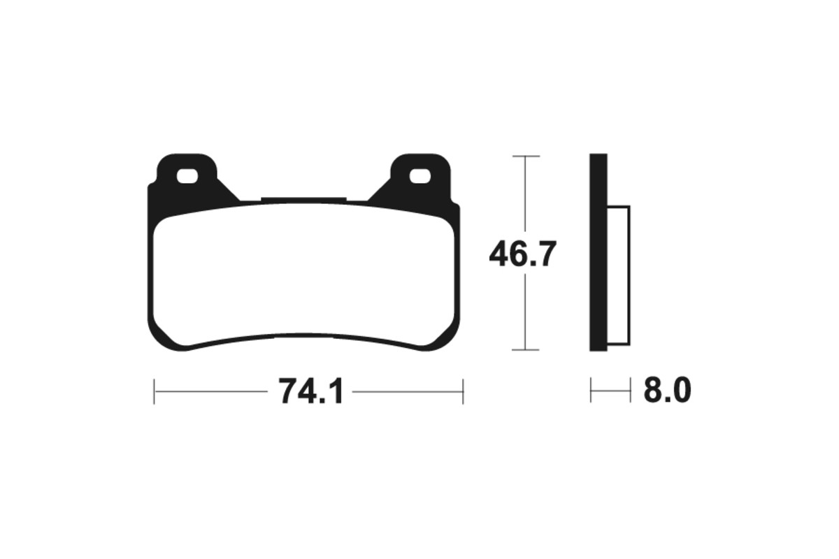 Plaquettes de frein TECNIUM métal fritté - MTR309