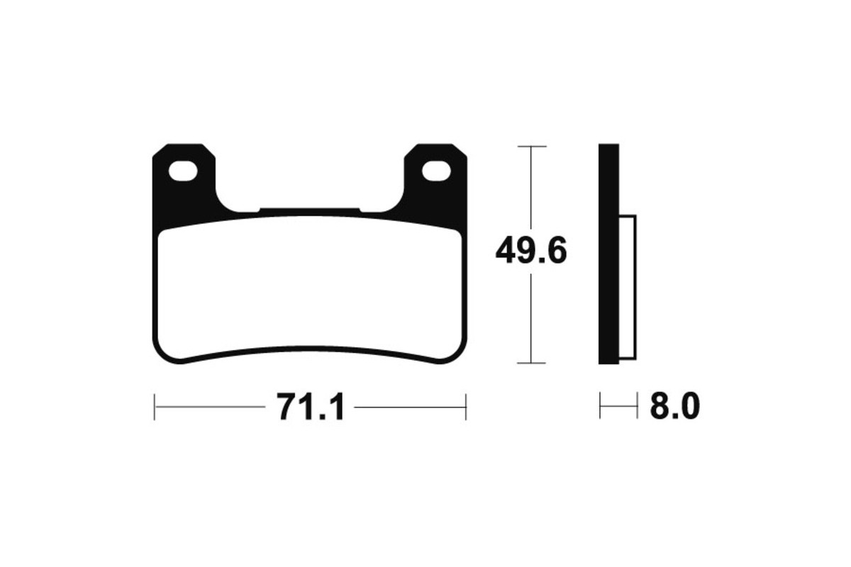 Plaquettes de frein TECNIUM métal fritté - MTR306