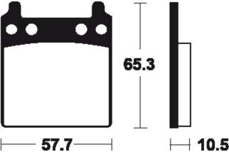 Plaquettes de frein TECNIUM route organique - MA9