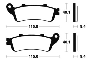 Plaquettes de frein TECNIUM Performance métal fritté - MR222