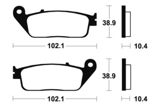 Plaquettes de frein TECNIUM Performance métal fritté - MF154