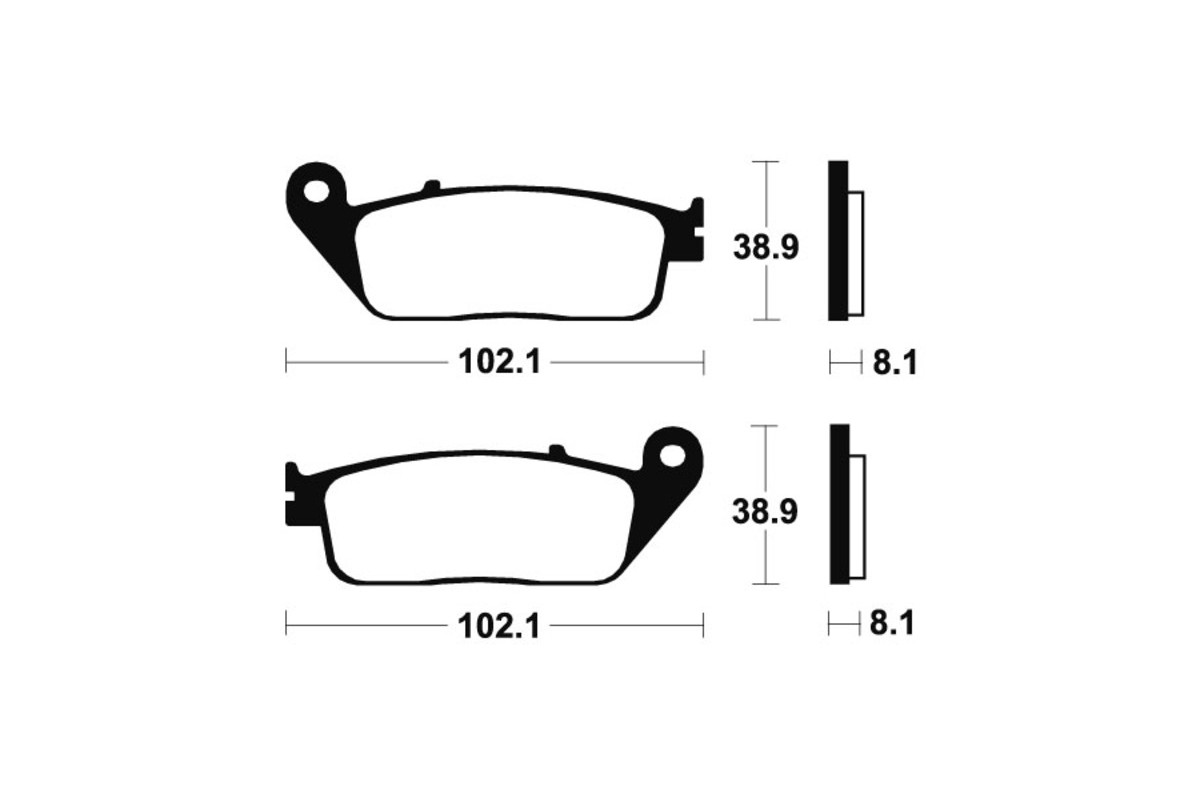 Plaquettes de frein TECNIUM métal fritté - MTR127